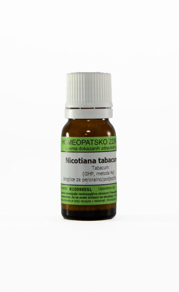 Nicotiana tabacum C12 homeopatske kroglice, 10 g Nicotiana tabacum C12 homeopatske kroglice, 10 g