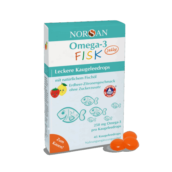 Norsan Omega-3 Fisk želeji, 45 želejev Norsan Omega-3 Fisk želeji, 45 želejev