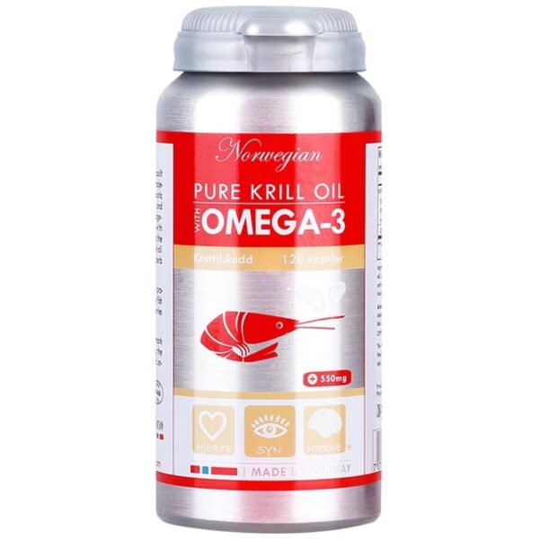 Norwegian Prečiščeno krilovo olje z omega-3 kapsule, 120 kapsul Norwegian Prečiščeno krilovo olje z omega-3 kapsule, 120 kapsul