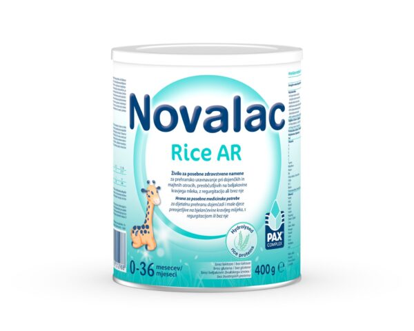 Novalac Rice AR formula s hidrolizatom beljakovin iz riža za dojenčke (0-36 mesecev), 400 g Novalac Rice AR formula s hidrolizatom beljakovin iz riža za dojenčke (0-36 mesecev), 400 g