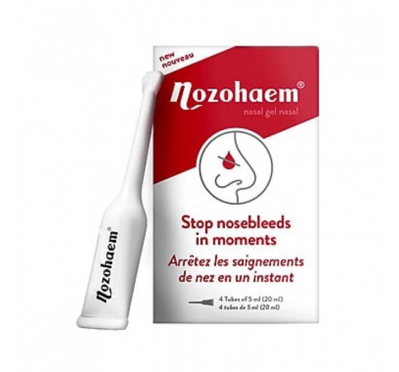 Nozohaem gel za ustavitev krvavitve iz nosu, 4 x 5 ml Nozohaem gel za ustavitev krvavitve iz nosu, 4 x 5 ml