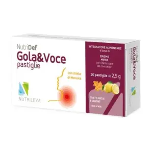 Nutridef Gola&Voce pastile za grlo - okus med/limona, 20 pastil