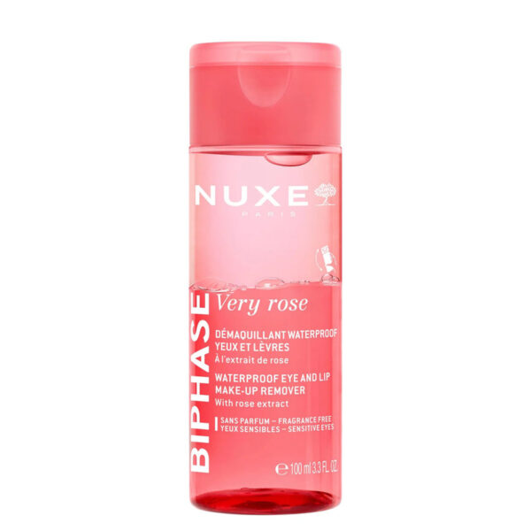 Nuxe Very Rose Biphase dvofazni odstranjevalec ličil za oči in ustnice, 100 ml Nuxe Very Rose Biphase dvofazni odstranjevalec ličil za oči in ustnice, 100 ml