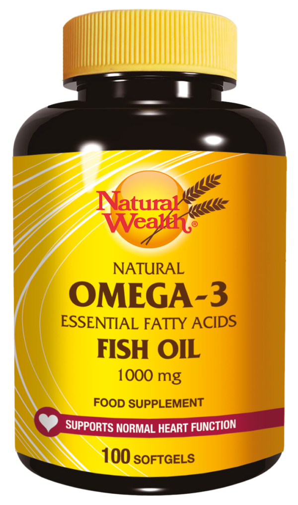 Natural Wealth Omega-3 ribje olje 1000 mg mehke kapsule, 100 kapsul Natural Wealth Omega-3 ribje olje 1000 mg mehke kapsule, 100 kapsul