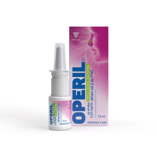 Operil za otroke 0,25 mg/ml pršilo za nos, raztopina 10 ml Operil za otroke 0,25 mg/ml pršilo za nos, raztopina 10 ml