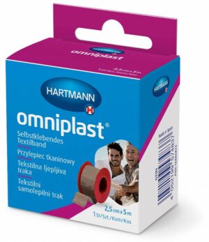 Omniplast tekstilni samolepilni trak (2,5 cm x 5 m)