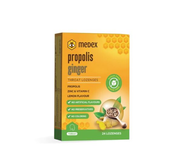 Medex Propolis Ginger pastile, 24 pastil