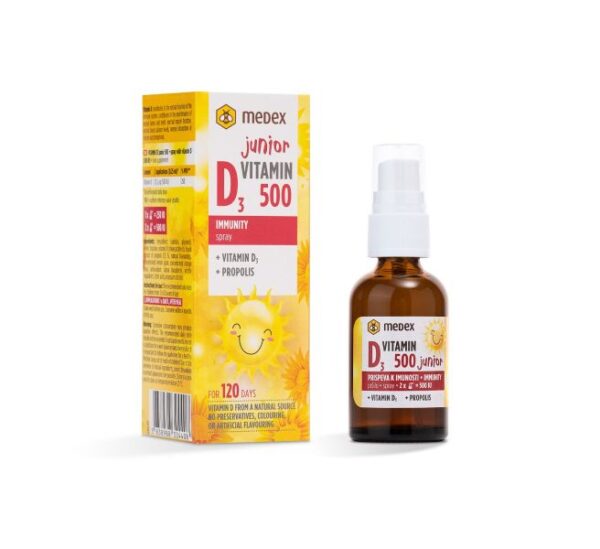Medex Vitamin D3 Junior 500 I.E. pršilo, 30 ml Medex Vitamin D3 Junior 500 I.E. pršilo, 30 ml