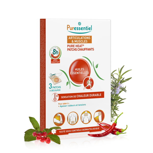 Puressentiel Muscle&Joints Pure Heat grelni obliži za mišice in sklepe, 3 obliži Puressentiel Muscle&Joints Pure Heat grelni obliži za mišice in sklepe, 3 obliži