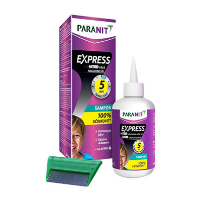 Paranit Express šampon za odstranjevanje naglavnih uši in gnid (200 ml + glavnik) Paranit Express šampon za odstranjevanje naglavnih uši in gnid (200 ml + glavnik)