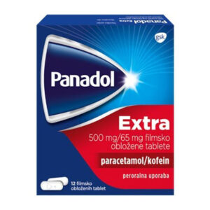 Panadol Extra 500 mg/65 mg filmsko obložene tablete, 12 tablet