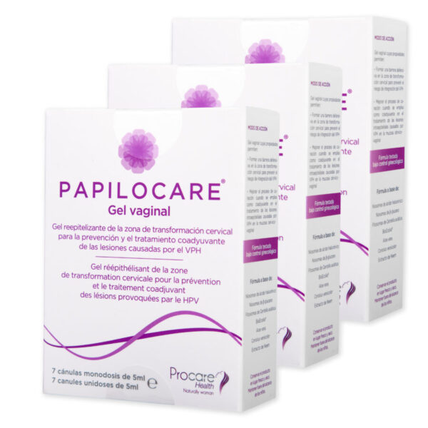Papilocare paket: vaginalni gel 3x, 21 x 5 ml