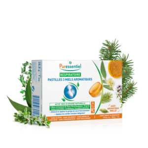 Puressentiel Respiratory pastile s 3 vrstami aromatičnega medu, 18 pastil