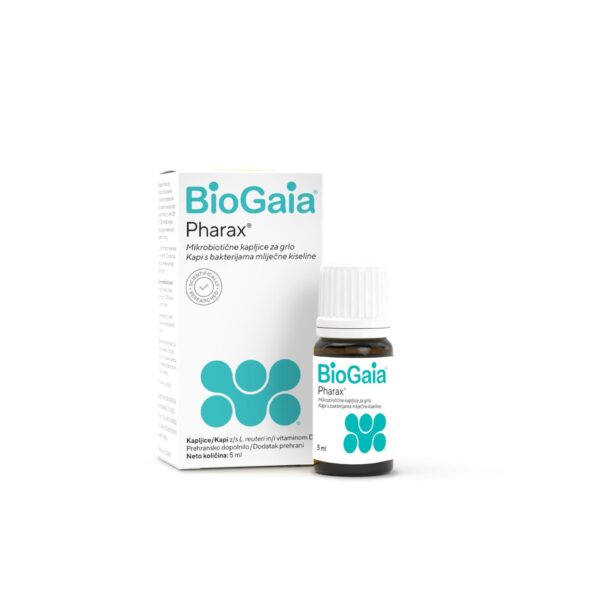 BioGaia Pharax mikrobiotične kapljice za grlo z vitaminom D, 5 ml BioGaia Pharax mikrobiotične kapljice za grlo z vitaminom D, 5 ml