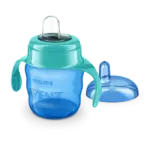 Philips Avent lonček za pitje s silikonskim ustnikom in ročaji (6 m+) - moder (200 ml)