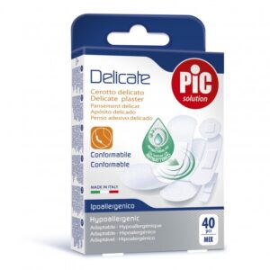PiC Antibakterijski obliži Delicate različne velikosti, 40 obližev PiC Antibakterijski obliži Delicate različne velikosti, 40 obližev