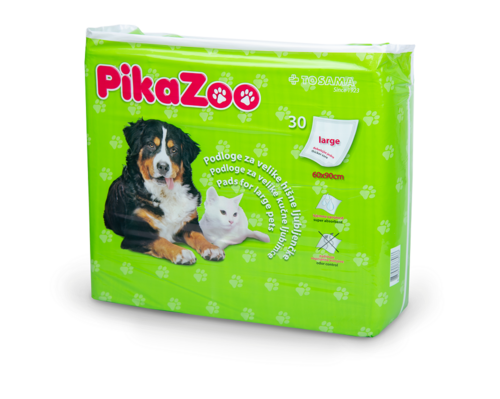 PikaZoo podloge za hišne ljubljenčke - velikost L (60 x 90 cm), 30 kosov PikaZoo podloge za hišne ljubljenčke - velikost L (60 x 90 cm), 30 kosov