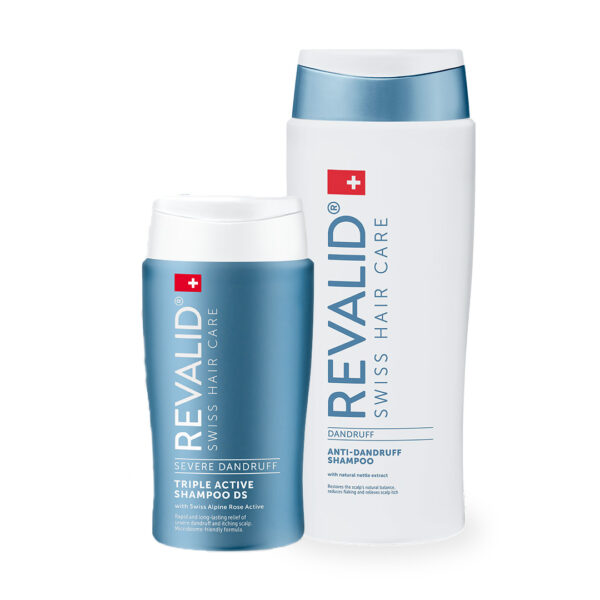 Revalid paket: Triple Active šampon, 150 ml + šampon proti prhljaju, 250 ml Revalid paket: Triple Active šampon, 150 ml + šampon proti prhljaju, 250 ml