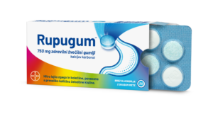 Rupugum 750 mg zdravilni žvečilni gumiji, 20 žvečilnih gumijev