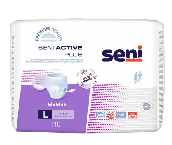Seni Active Plus mobilne hlačke za inkontinenco – Large, 10 mobilnih hlačk Seni Active Plus mobilne hlačke za inkontinenco – Large, 10 mobilnih hlačk