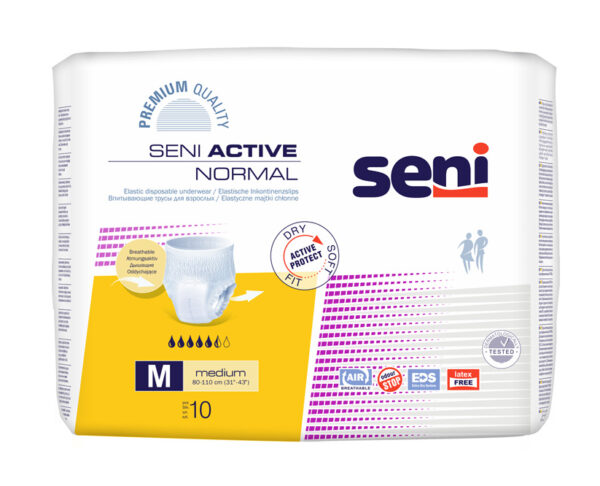 Seni Active Normal mobilne hlačke za inkontinenco – Medium, 10 mobilnih hlačk Seni Active Normal mobilne hlačke za inkontinenco – Medium, 10 mobilnih hlačk