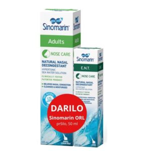 Sinomarin paket: Odrasli 2,3% hipertonični nosni dekongestiv pršilo (125 ml) + ORL 2,3% hipertonični nosni dekongestiv pršilo (50 ml)
