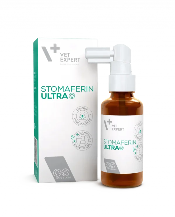 Stomaferin Ultra zaščitni gel za dlesni in ustno sluznico za pse in mačke, 30 ml Stomaferin Ultra zaščitni gel za dlesni in ustno sluznico za pse in mačke, 30 ml