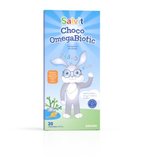 Salvit Choco OmegaBiotic čokoladni medvedki z okusom žvečilnega gumija, 20 medvedkov
