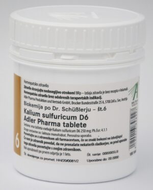 Schüsslerjeva sol št. 6 Kalium sulfuricum D6, 1000 tablet