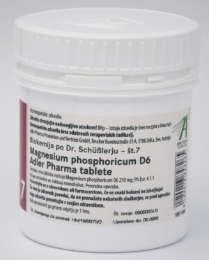 Schüsslerjeva sol št. 7 Magnesium phosphoricum D6, 1000 tablet