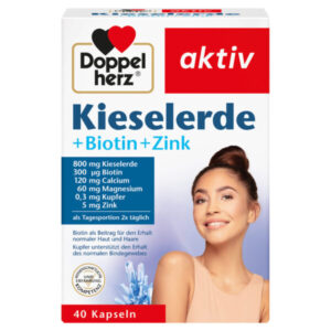 Doppelherz Aktiv Silicijeva prst + biotin + cink kapsule, 40 kapsul