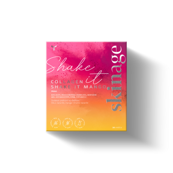 Yasenka Skinage Collagen Shake It prašek v vrečkah - okus pomaranča, mango in rdeča pomaranča, 20 x 9,3 g Yasenka Skinage Collagen Shake It prašek v vrečkah - okus pomaranča, mango in rdeča pomaranča, 20 x 9,3 g