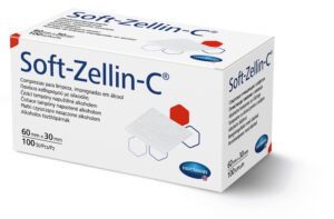 Soft-Zellin-C sterilni alkoholni zloženci (60x30 mm), 100 zložencev