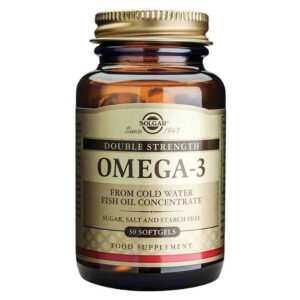 Solgar Omega-3 dvojna moč, 30 kapsul