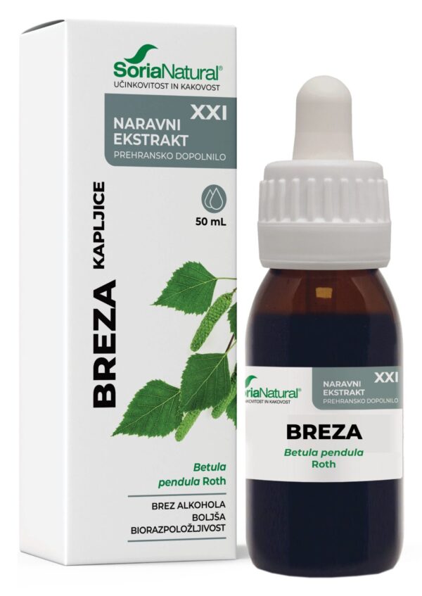 Soria Natural Breza brezalkoholne kapljice XXI, 50 ml Soria Natural Breza brezalkoholne kapljice XXI, 50 ml