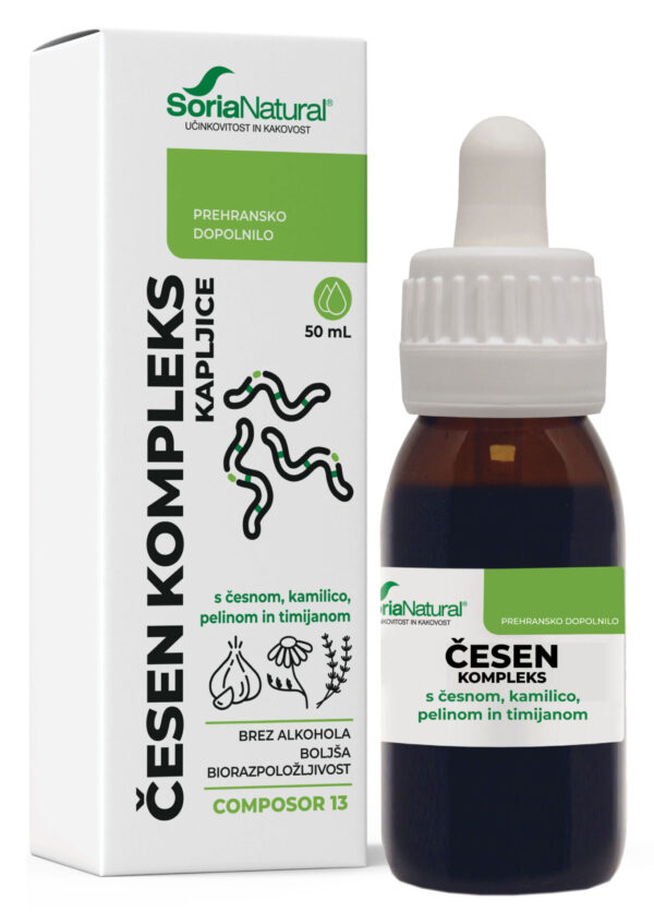 Soria Natural Česen kompleks brezalkoholne kapljice, 50 ml Soria Natural Česen kompleks brezalkoholne kapljice, 50 ml