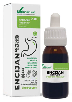 Soria Natural Encijan kompleks XXI brezalkoholne kapljice, 50 ml Soria Natural Encijan kompleks XXI brezalkoholne kapljice, 50 ml