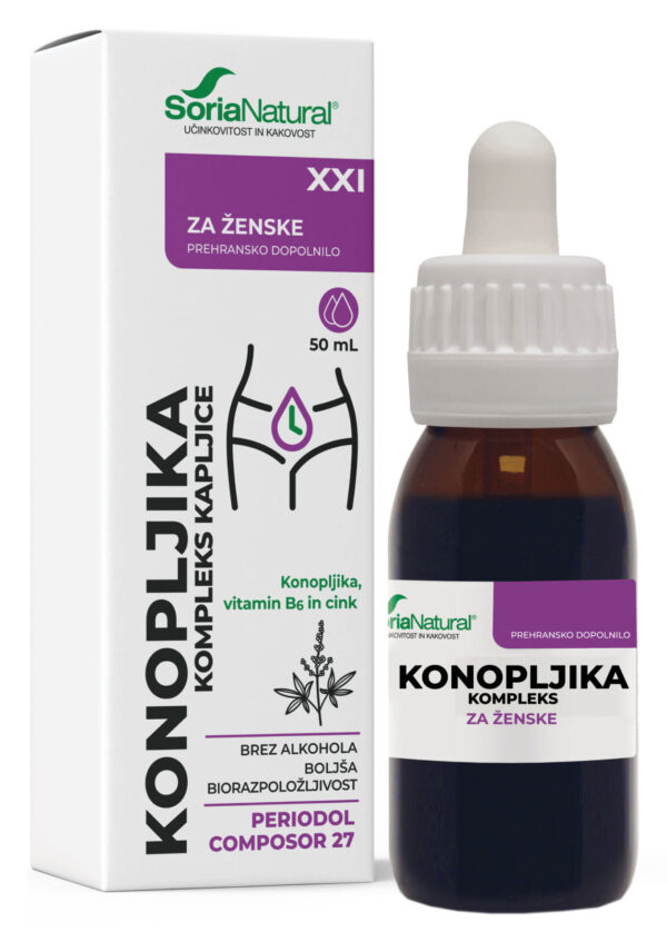 Soria Natural Konopljika kompleks XXI brezalkoholne kapljice, 50 ml Soria Natural Konopljika kompleks XXI brezalkoholne kapljice, 50 ml