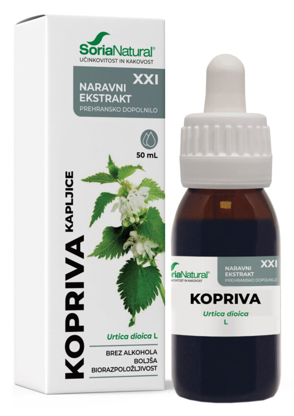Soria Natural Kopriva brezalkoholne kapljice XXI, 50 ml Soria Natural Kopriva brezalkoholne kapljice XXI, 50 ml