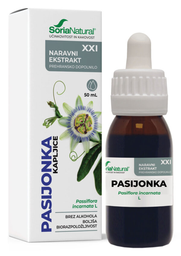 Soria Natural Pasijonka brezalkoholne kapljice XXI, 50 ml Soria Natural Pasijonka brezalkoholne kapljice XXI, 50 ml