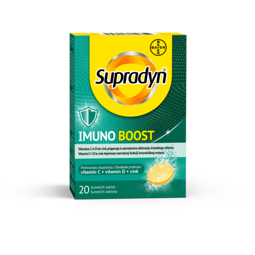 Supradyn Imuno Boost Vitamin C + Vitamin D + Cink šumeče tablete, 20 šumečih tablet Supradyn Imuno Boost Vitamin C + Vitamin D + Cink šumeče tablete, 20 šumečih tablet