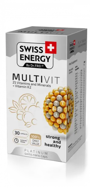 Swiss Energy Multivit kapsule s podaljšanim sproščanjem, 30 kapsul