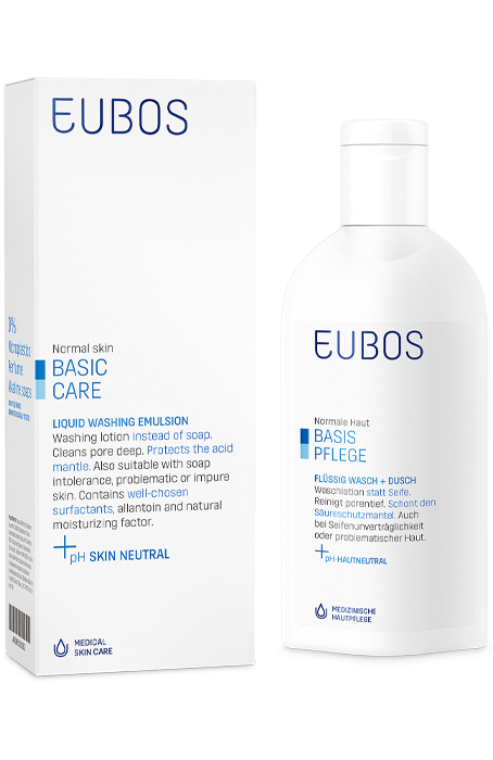 Eubos Basic Care Neodišavljena čistilna emulzija brez mila za telo, 200 ml Eubos Basic Care Neodišavljena čistilna emulzija brez mila za telo, 200 ml