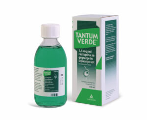 Tantum Verde 1,5 mg/ml, raztopina za grgranje in izpiranje ust, 240 ml