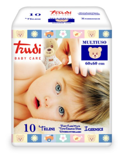 Trudi Baby Care vpojna podloga 60 x 60 cm, 10 podlog Trudi Baby Care vpojna podloga 60 x 60 cm, 10 podlog