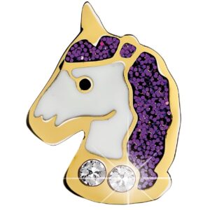 Biojoux uhani BJT702 Swarovski samorog vijola, 1 par
