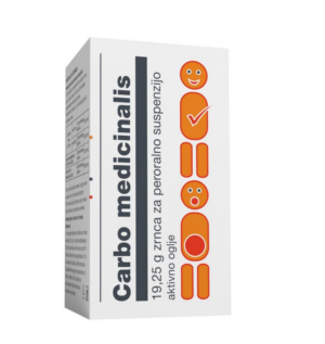 Carbo medicinalis 19,25 g zrnca za peroralno suspenzijo, 50 g