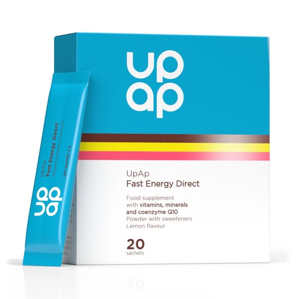 UpAp Fast Energy Direct prašek z aromo limone, 20 vrečk UpAp Fast Energy Direct prašek z aromo limone, 20 vrečk