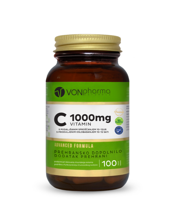 VonPharma Vitamin C 1000 mg tablete s podaljšanim sproščanjem, 100 tablet VonPharma Vitamin C 1000 mg tablete s podaljšanim sproščanjem, 100 tablet