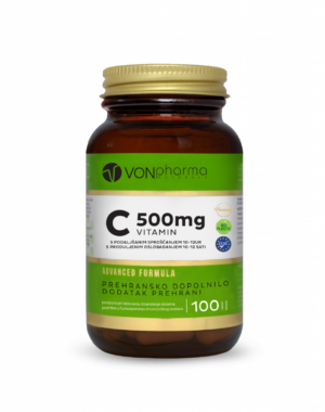 VonPharma Vitamin C 500 mg tablete s podaljšanim sproščanjem, 100 tablet
